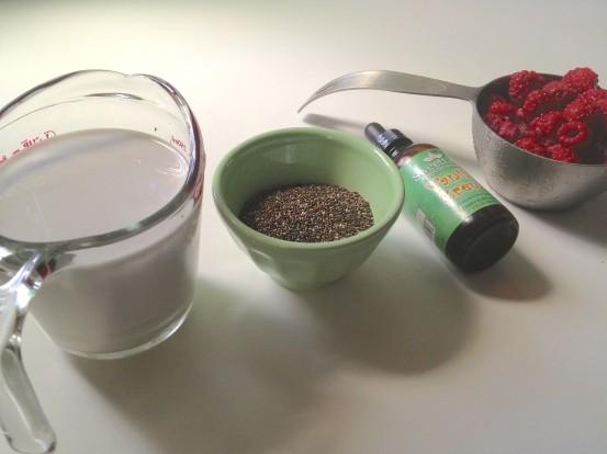 Chia seed pudding ingredients