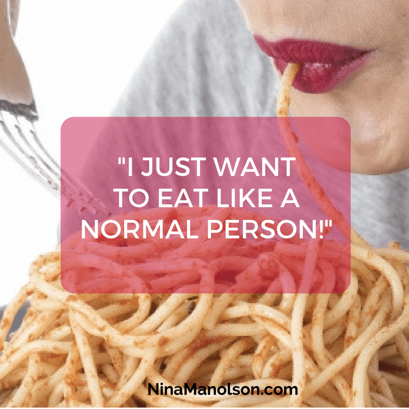 I just want to eat like a normal person…